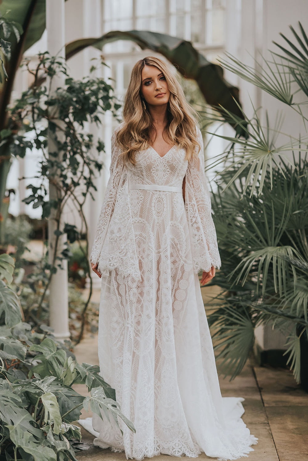 Hayley Romantic Bohemian Wedding Dress | Dreamers and Lovers